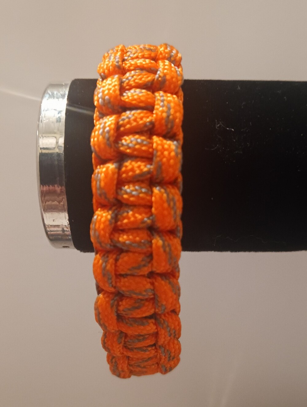 Orange Paracord Woven Survival Bracelet - Men Accessories